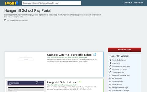 Hungerhill School Pay Portal - Loginii.com
