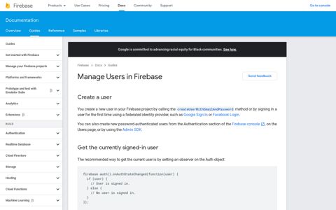 Manage Users in Firebase