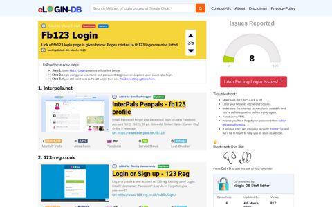 Fb123 Login - A database full of login pages from all over the ...
