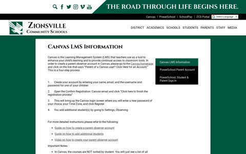 Canvas LMS Information - Zionsville Community Schools