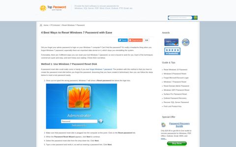 4 Best Ways to Reset Windows 7 Password with Ease