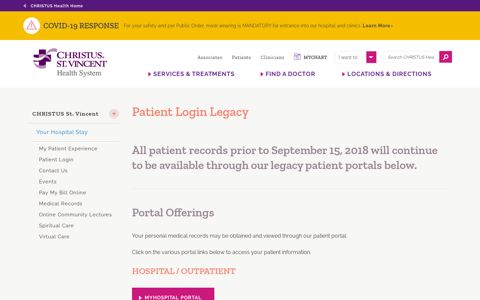 Patient Login Legacy - CHRISTUS Health
