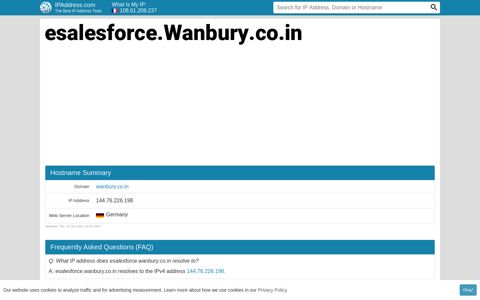 ▷ esalesforce.Wanbury.co.in Website statistics and traffic ...