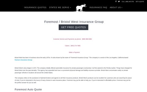 Foremost / Bristol West Insurance Group - A Plus Insurance