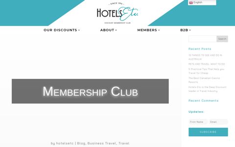 Membership Club - Hotels Etc.