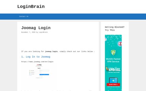 Joomag - Log In To Joomag - LoginBrain