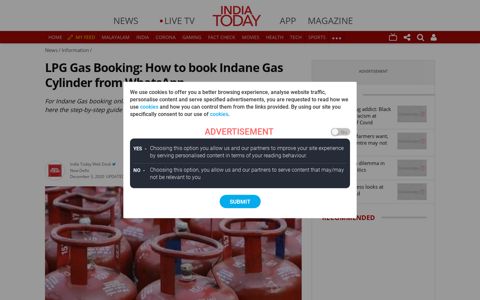 LPG Gas Booking: How to book Indane Gas Cylinder from ...