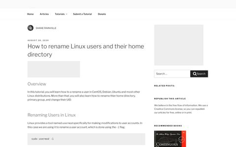 How to rename Linux users and their home directory - Serverlab