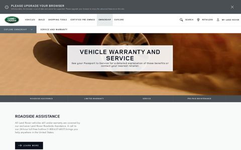 Vehicle Limited Warranty, Service and ... - Land Rover