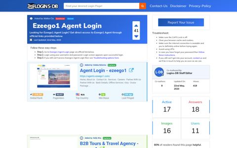 Ezeego1 Agent Login - Logins-DB