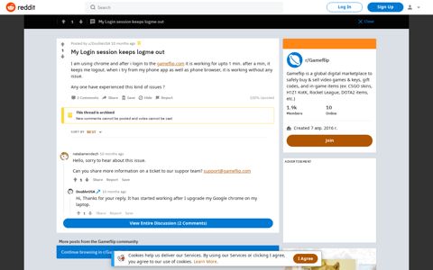 My Login session keeps logme out : Gameflip - Reddit