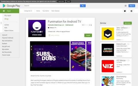 Funimation for Android TV - Apps on Google Play