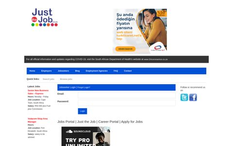 Jobs Portal | Just the Job | Career Portal | Apply for Jobs