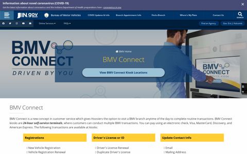 BMV: BMV Connect - IN.gov