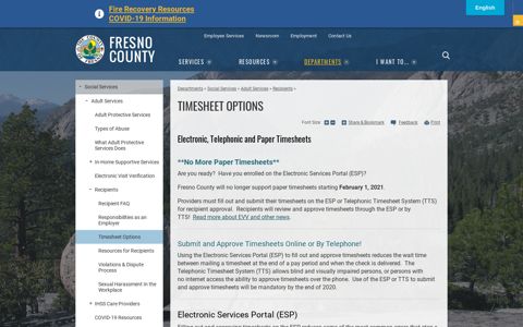 Timesheet Options | County of Fresno