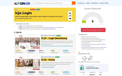 Icja Login - A database full of login pages from all over the ...