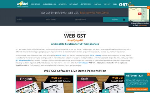 WEB GST Software Live Demo Presentation - GST Filing ...
