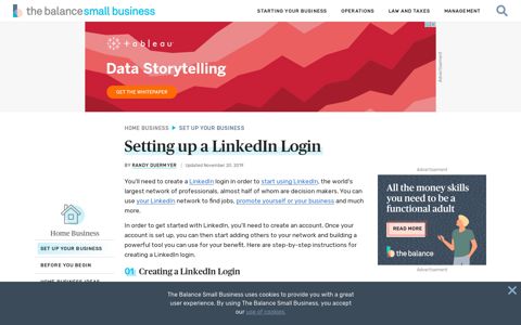 Setting up a LinkedIn Login - The Balance Small Business