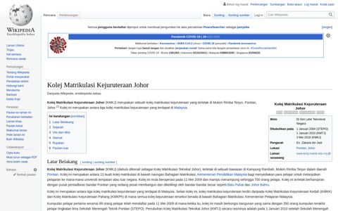 Kolej Matrikulasi Kejuruteraan Johor - Wikipedia Bahasa ...