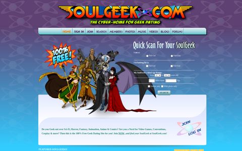 Geek Dating at SoulGeek.com