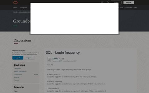 SQL - Login frequency — oracle-tech - Oracle Communities