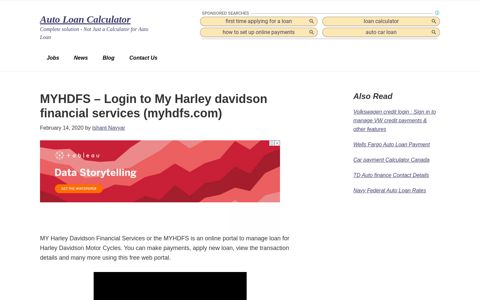 MYHDFS - Login to My Harley davidson financial services ...