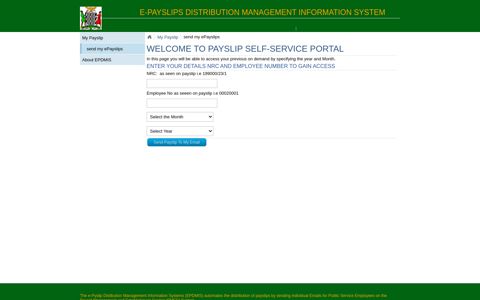 send my ePayslips - SZI- Self-Service Portal