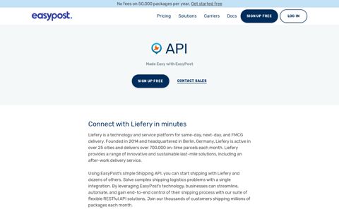 Liefery API Integration - EasyPost