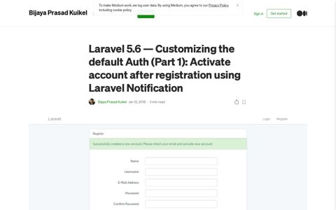 Laravel 5.6 — Customizing the default Auth (Part 1): Activate ...
