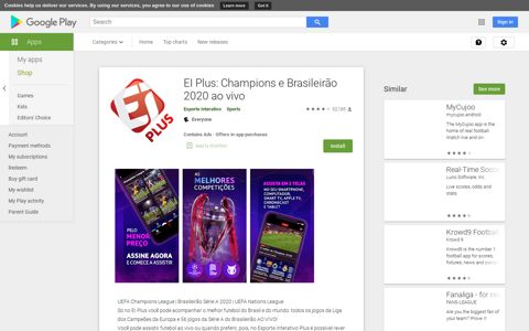 EI Plus: Champions e Brasileirão 2020 ao vivo - Apps on ...