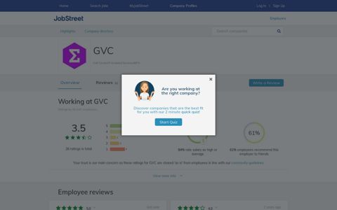 Working at GVC company profile and information | JobStreet ...