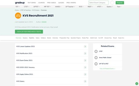 KVS Recruitment 2020: Vacancy, Notification PDF, Exam Date ...