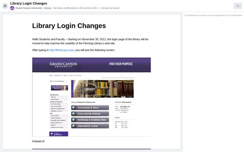 Library Login Changes | Facebook