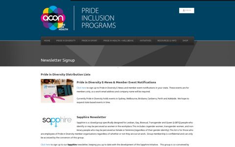 Newsletter Signup | Pride in Diversity