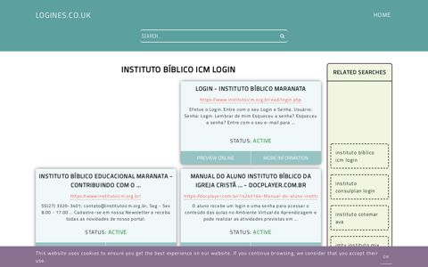 instituto bíblico icm login - General Information about Login