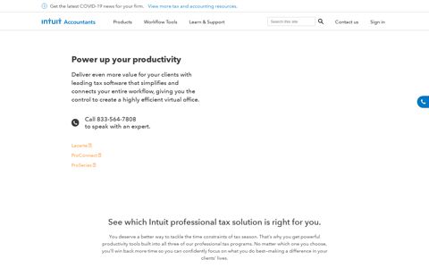 Intuit Professional Tax Preparation Software | ProConnect