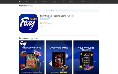 ‎Foxy Games - Casino Game Fun on the App Store