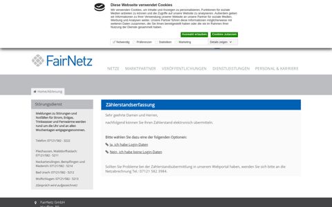 Ablesung: FairNetz GmbH -