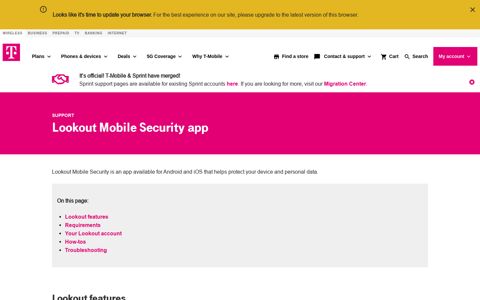 Lookout Mobile Security app | T-Mobile Support