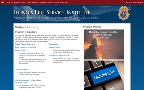 Online Learning - Illinois Fire Service Institute