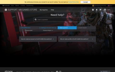 Creating an Account and Logging In | MY.GAMES Store ...