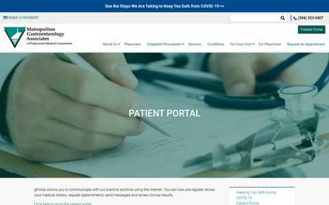 Patient Portal - Metropolitan Gastroenterology Associates