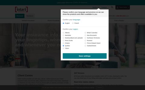 Client Centre | Intact Insurance