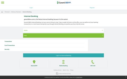 Log in to Internet Banking - Garanti BBVA