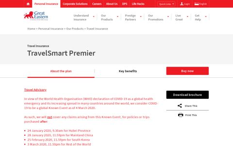 Get TravelSmart Premier with Extensive Coverage | Travel ...
