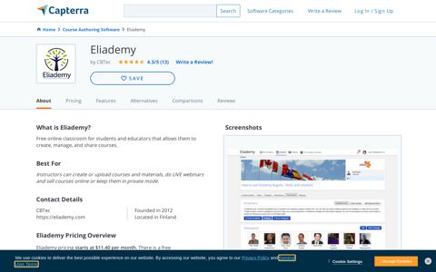 Eliademy Reviews and Pricing - 2020 - Capterra