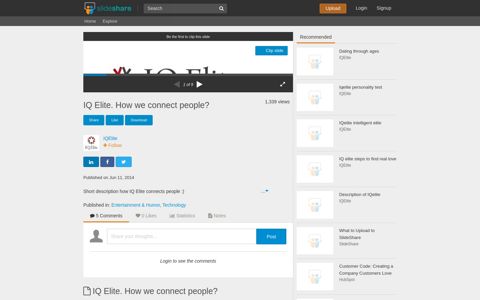 IQ Elite. How we connect people? - SlideShare