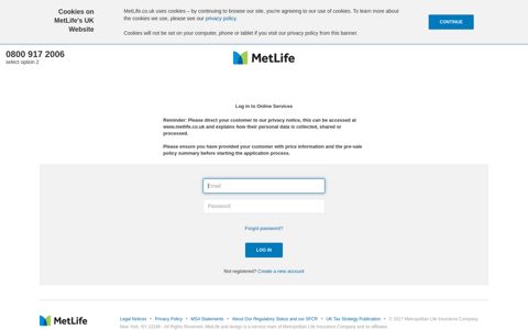 Cookies on MetLife's UK Website - MetLife Online Services