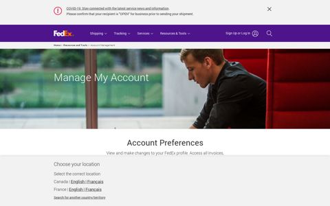 Account Management | FedEx Canada