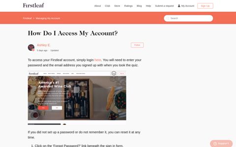 How Do I Access My Account? – Firstleaf